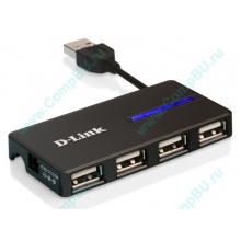 Карманный USB 2.0 концентратор D-Link DUB-104 в Майкопе, USB хаб DLink DUB104 (Майкоп)